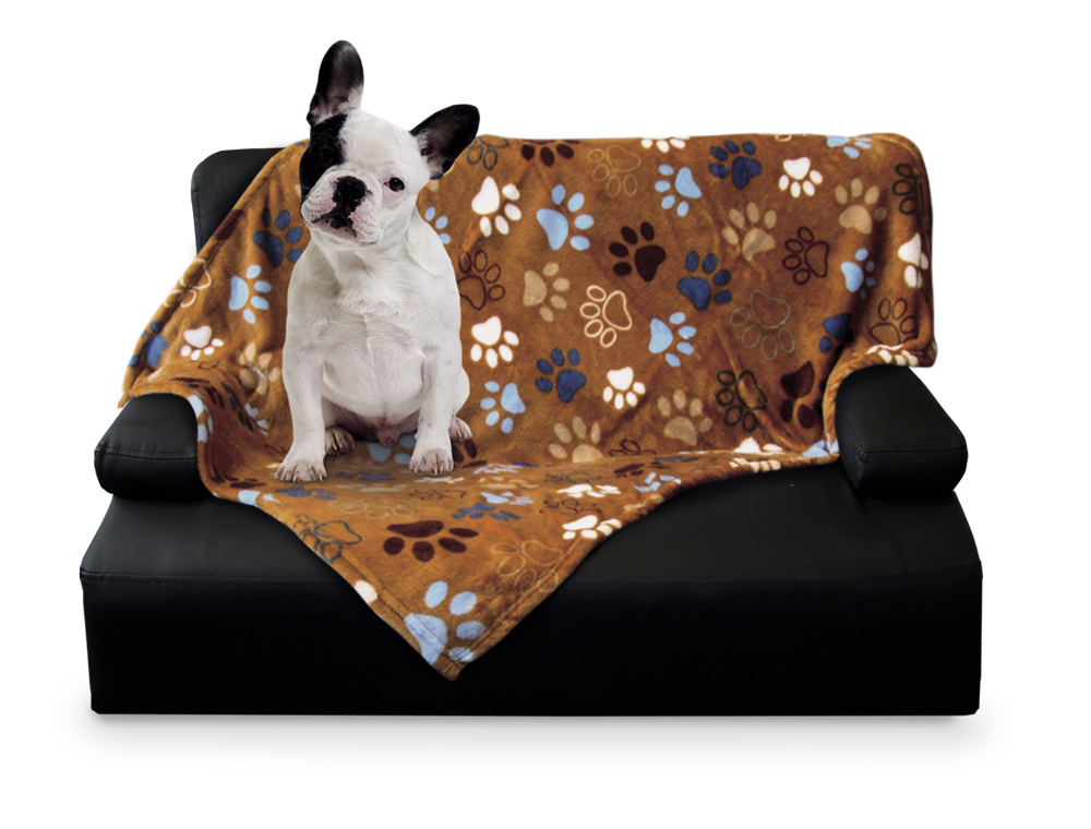 Fleece Plaid "LISSI" Classic 75 x 100 cm braun
