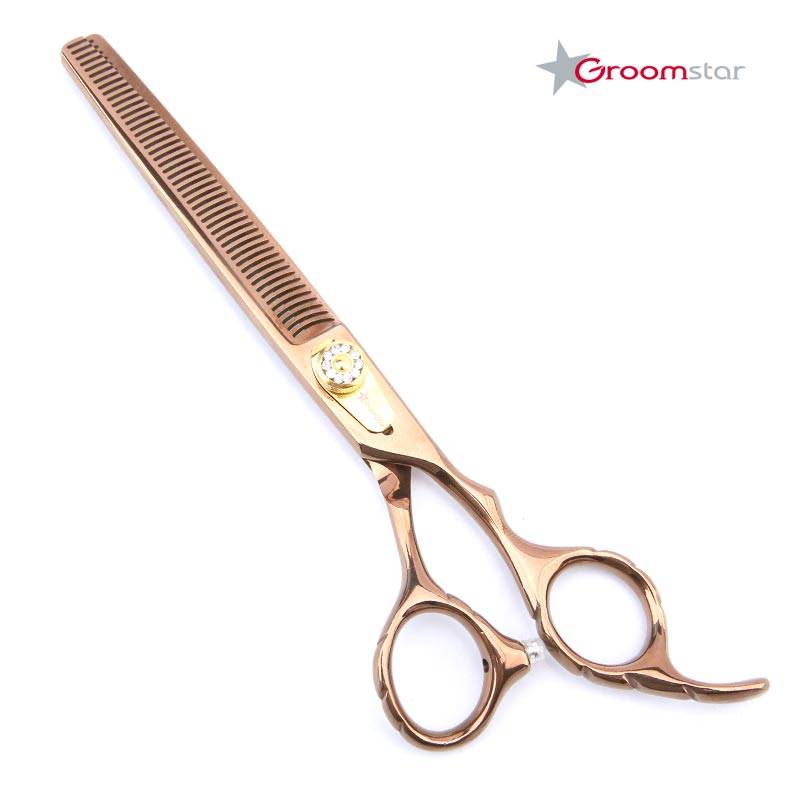 Groomstar - professionelle Effilierschere, Modell Champagne Bliss, 7", 48 Zähne