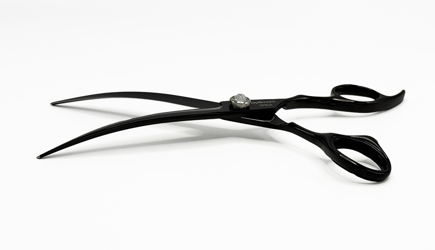 Optimum® "Black Titanium" Gebogene Hundeschere