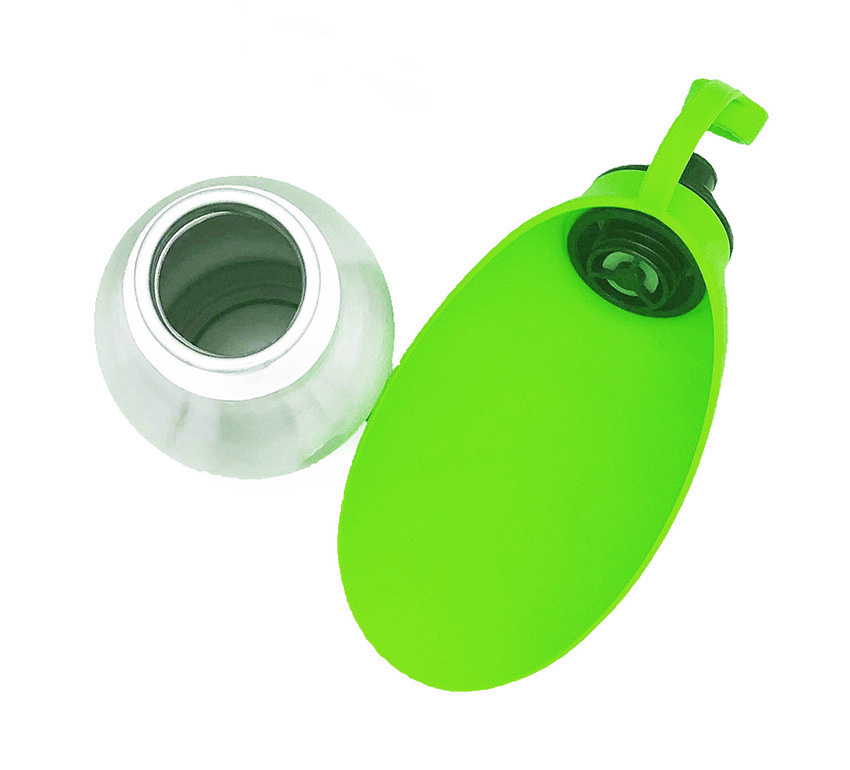 Hunde-Wasserflasche aus Edelstahl mit faltbarer Trinkschale