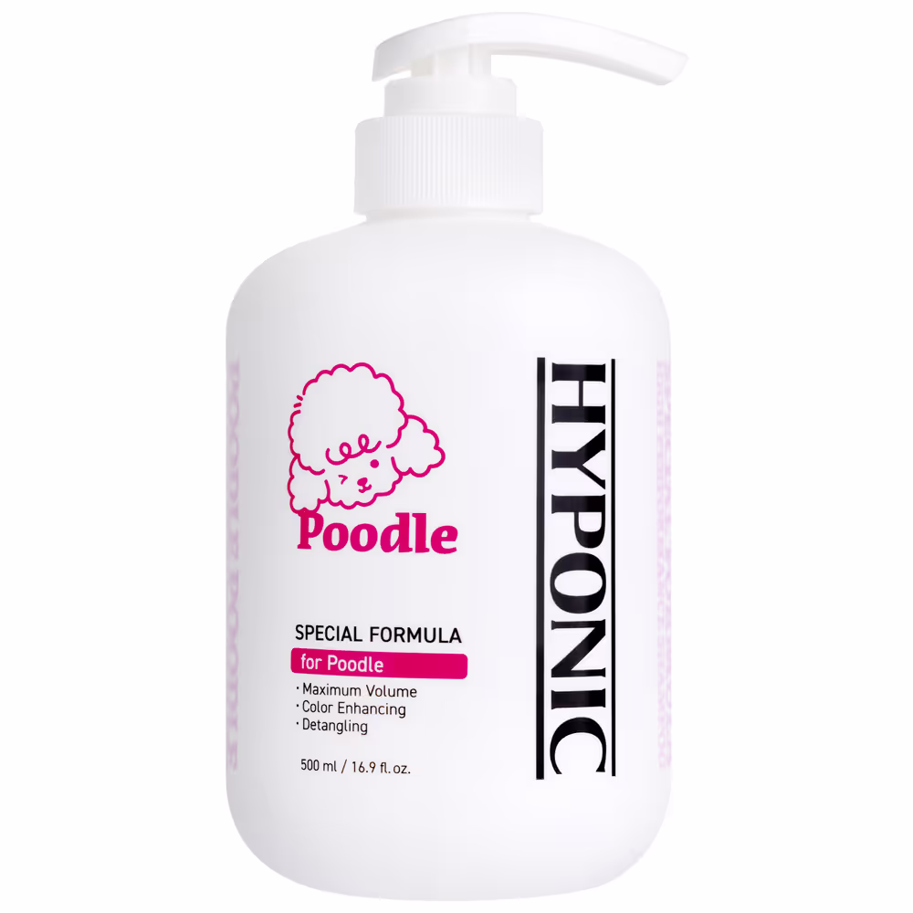 Hyponic Poodle Shampoo – Shampoo für Pudel, erleichtert das Kämmen, verleiht Volumen und betont die natürliche Farbe des Fells