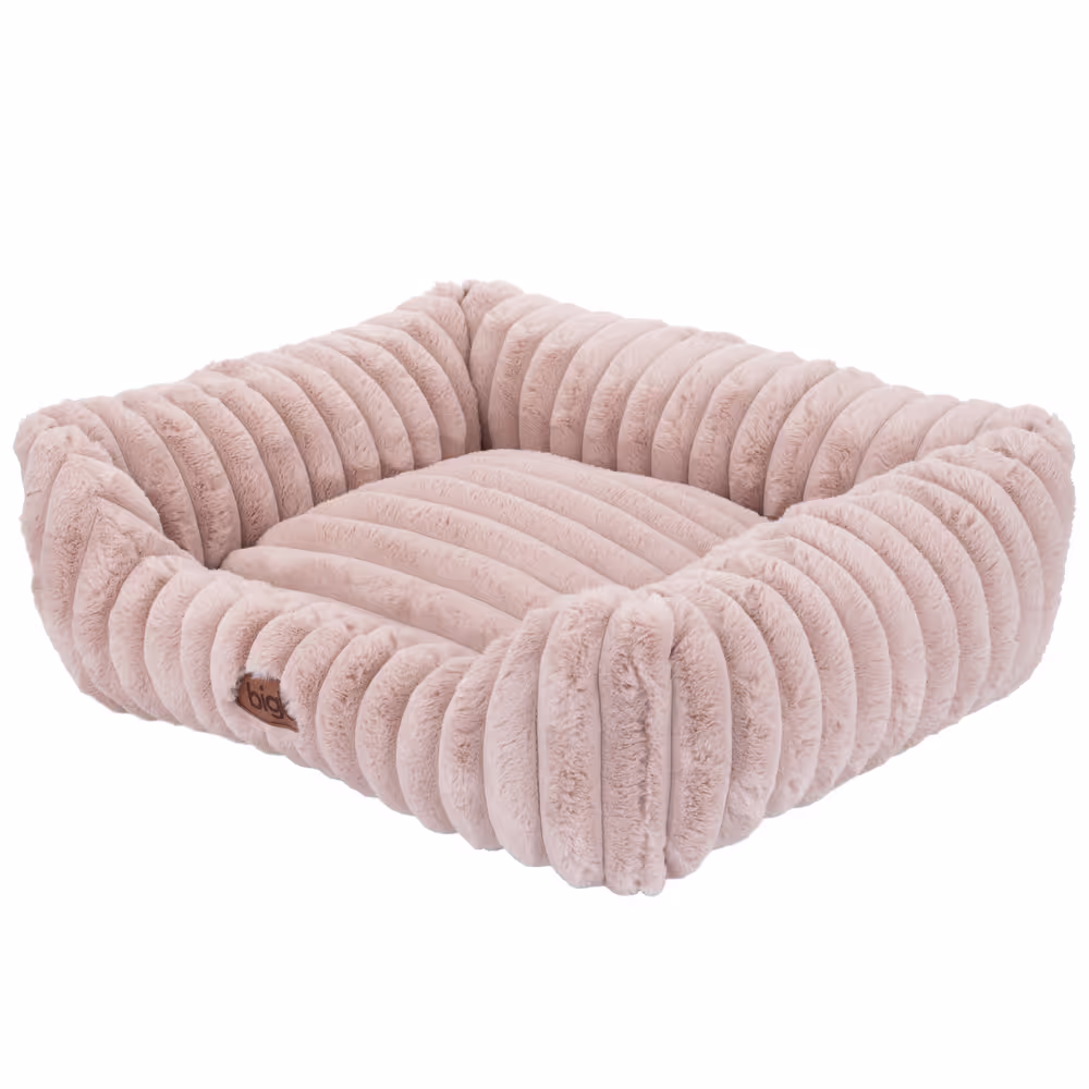 Biglo Bed Cobe Grey – bequemes und weiches Bett, Hundesofa rosa